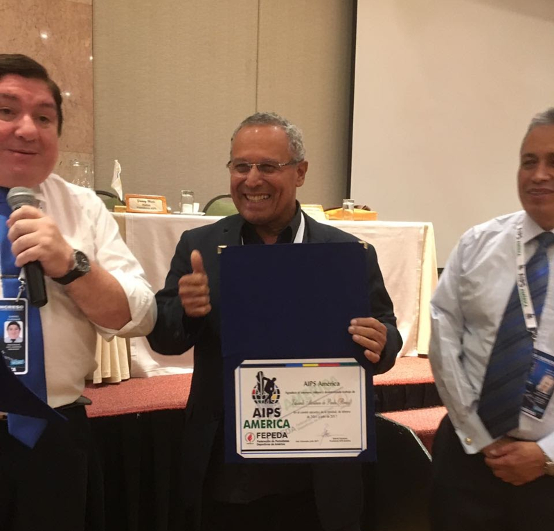 Reconocimiento a tres miembros de  ejecutivo anterior de AIPS América