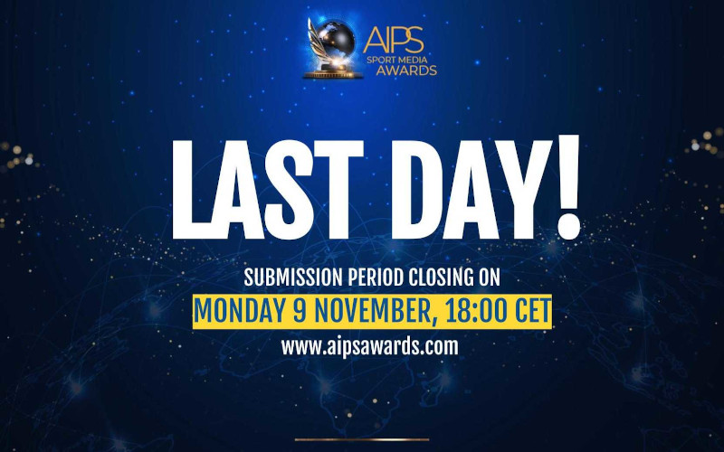 AIPS Sport Media Awards: A horas del cierre de recepción de trabajos