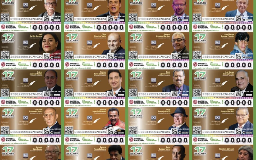 En México Cronistas Deportivos estarán en billete de Lotería Nacional